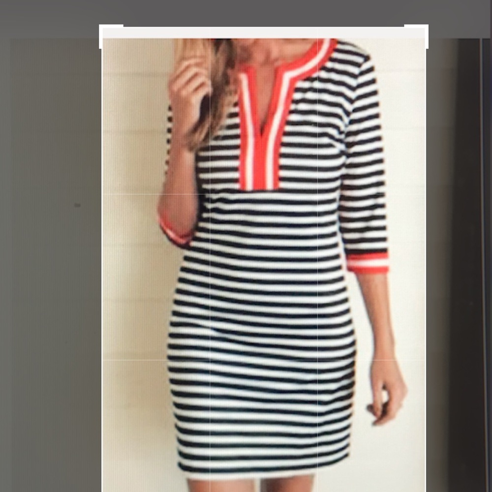 Gretchen Scott Jersey Split Neck Dress- M